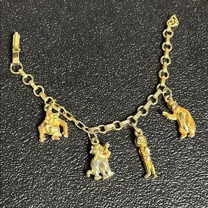 DISNEY JUNGLE BOOK 4 CHARM BRACELET Productions Gold Silver WALT Movie WDW VTG​​